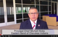 Chief Michell Hicks of Eastern Band of Cherokee