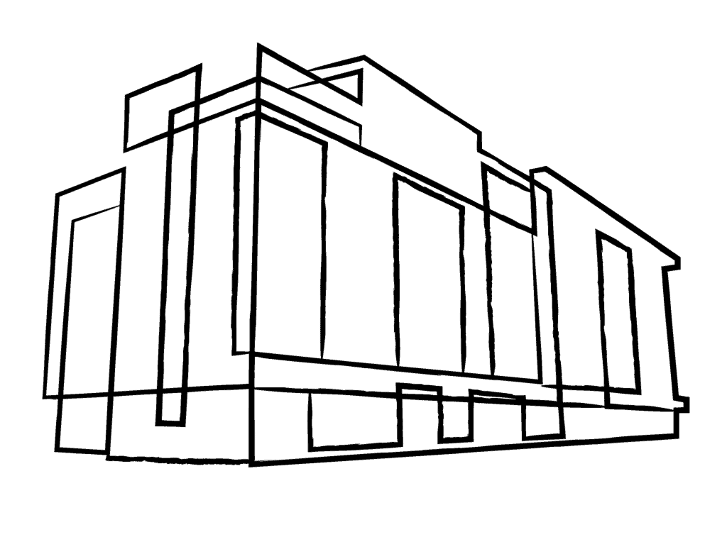Travois Lineart Apartment1 Black