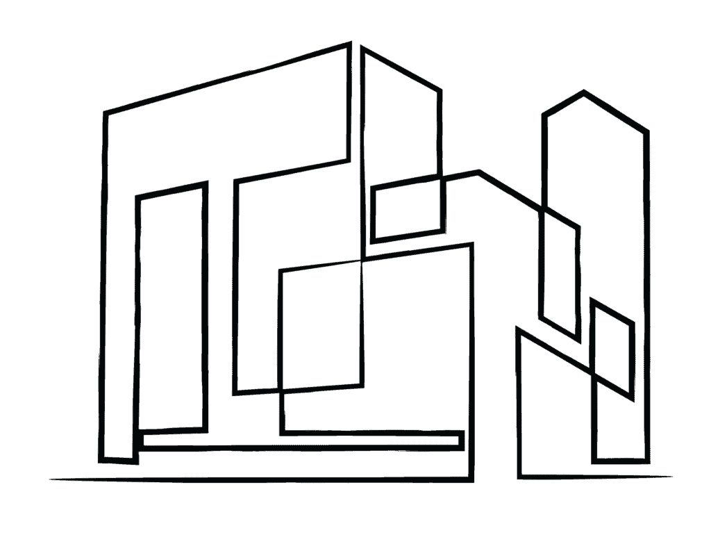 Travois Lineart Apartment2 Black