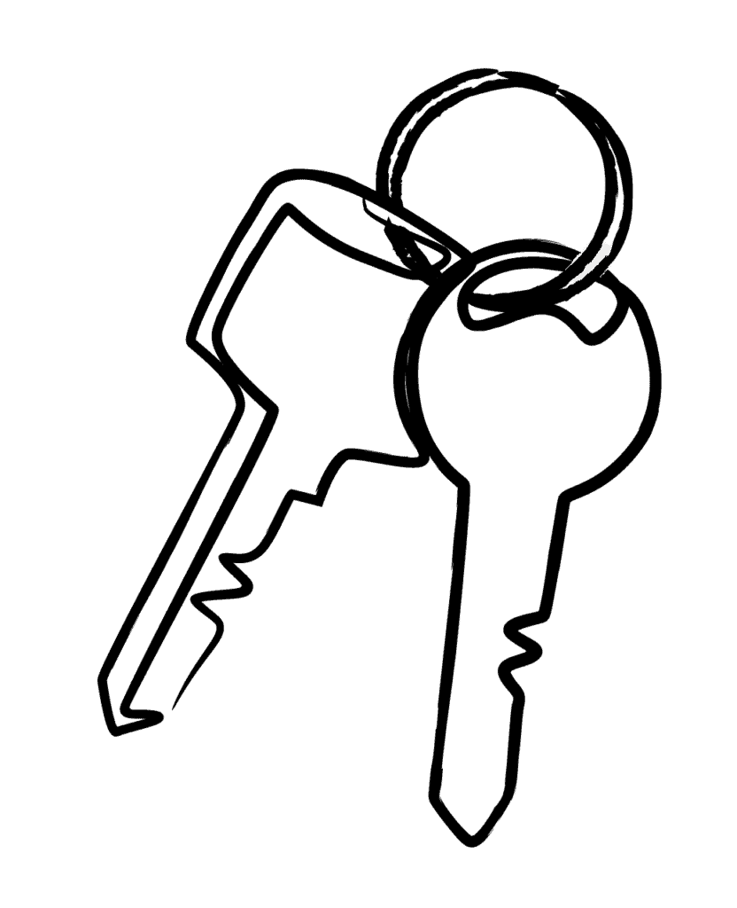 Travois Lineart Keys2 Black