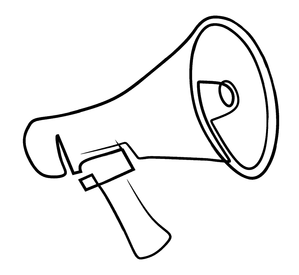 Travois Lineart Megaphone Black